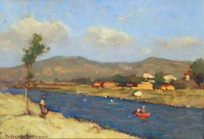 The Arno in Bellariva, Florence - Cecconi Alberto